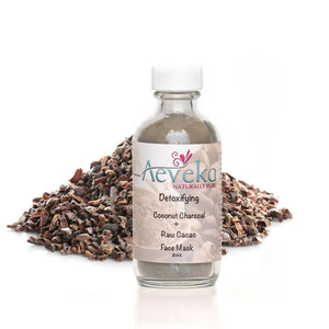 Detoxifying Coconut Charcoal &amp; Raw Cacao Face Mask - Aeveka
